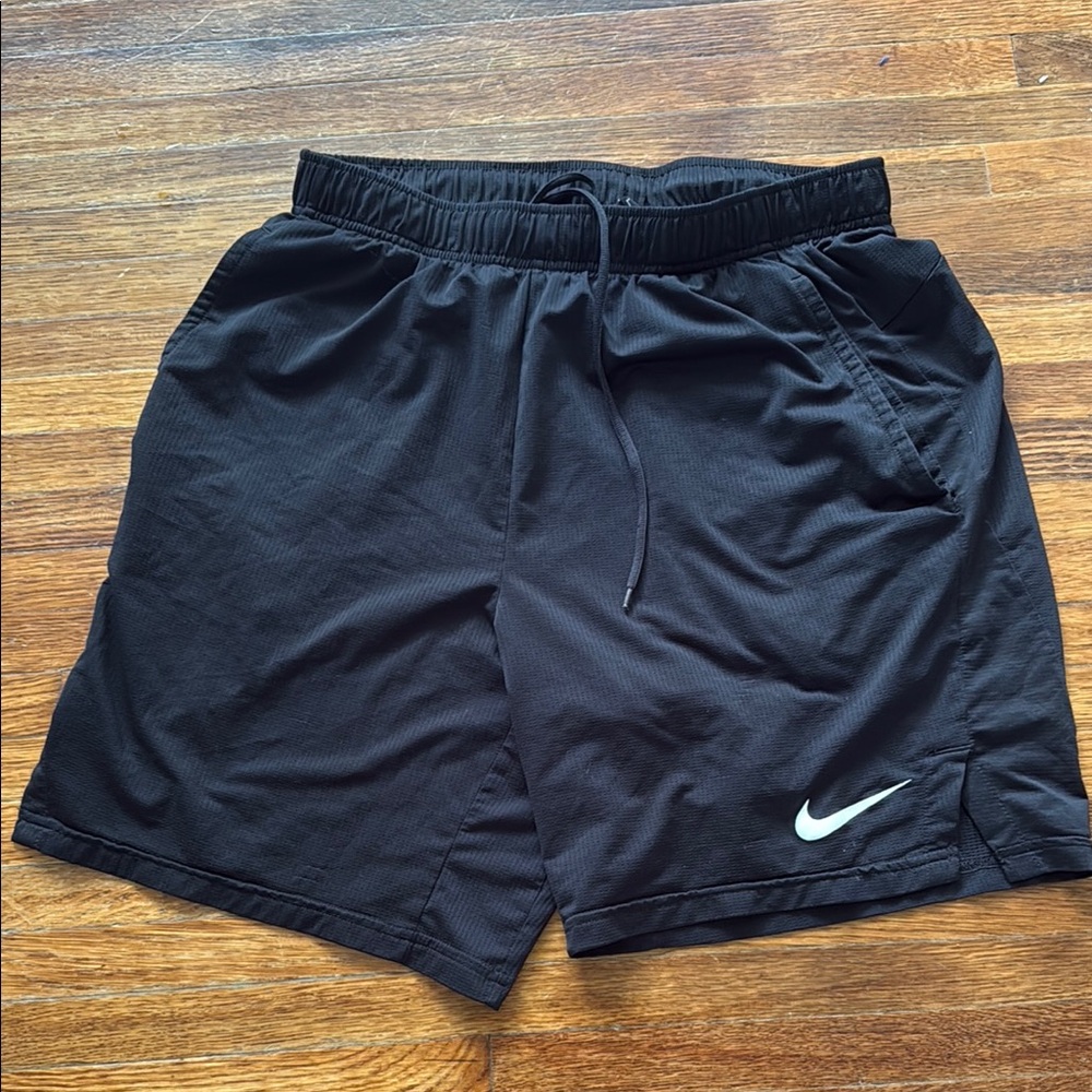 Nike Black Athletic Shorts with Elastic Waistband